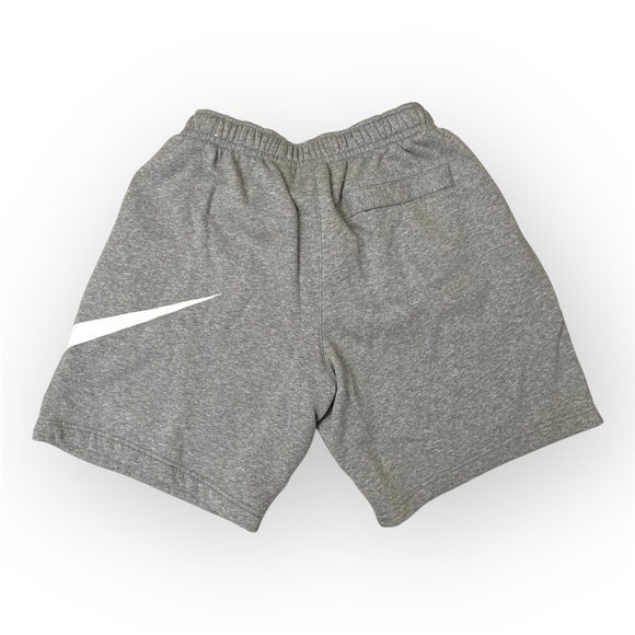 Men’s Nike Sportswear Club Fleece Graphic Shorts - Grey/White - Picture 2 of 5